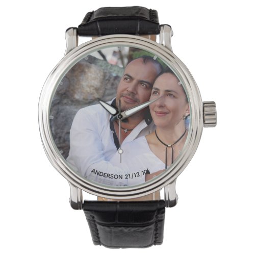 Mens PHOTO Watch 25th 50th Husband ANY Anniversary