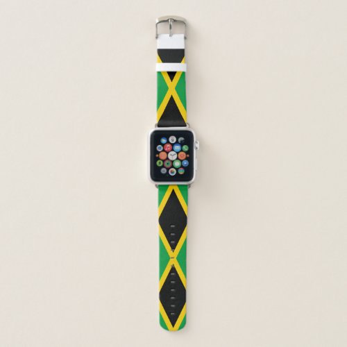 Patriotic Jamaica Flag Apple Watch Band