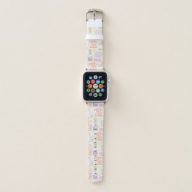 FRIENDS™ Colorful Quotes Pattern Apple Watch Band