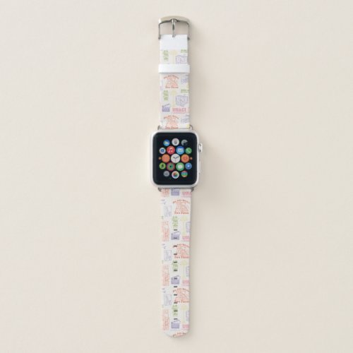 FRIENDS™ Colorful Quotes Pattern Apple Watch Band