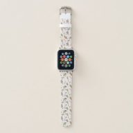 FRIENDS™ Tan Cartoon Pattern Apple Watch Band