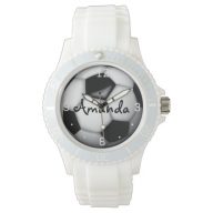 Girl Soccer or Football Wristwatch