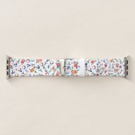 Vote in elections floral pink blue apple watch band