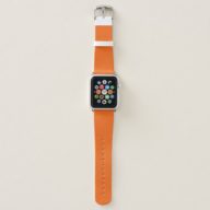 Orange Tiger Solid Color Apple Watch Band