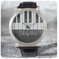 Personalized NAME Pianist Piano Keys Music Teacher Watch