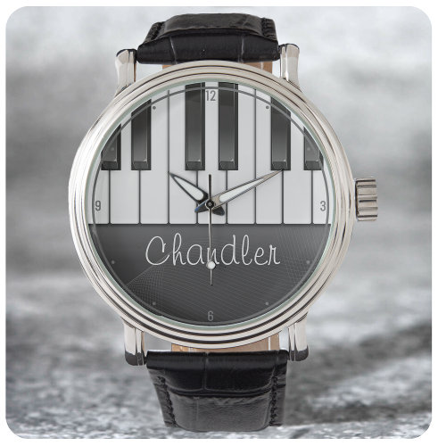 Personalized NAME Pianist Piano Keys Music Teacher Watch