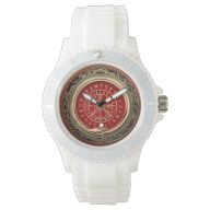 [400] Vegvisir – Viking Gold Magic Runic Compass Watch