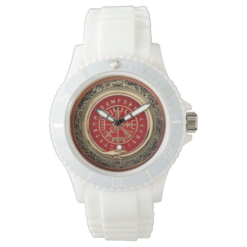 [400] Vegvisir – Viking Gold Magic Runic Compass Watch