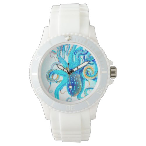 Blue colorful Octopus Wristwatch