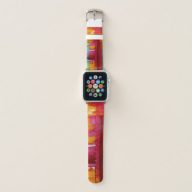 Bold Pink and Orange Apple Watch Band