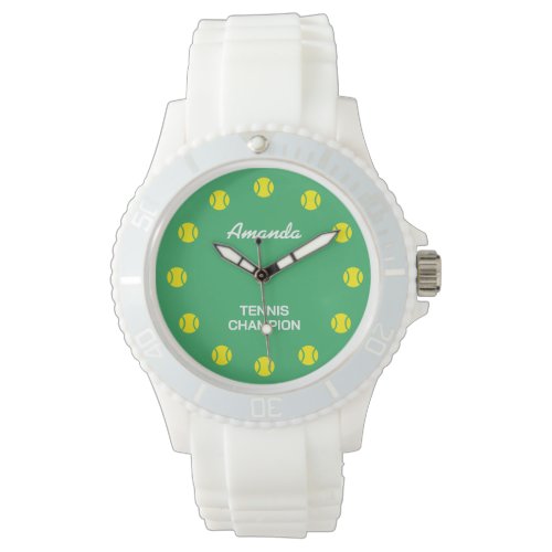 Cute tennis ball sports watch gift for women