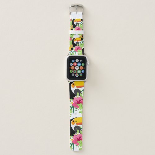 Toucan Bird Tropical Pattern Trendy Modern Apple Watch Band