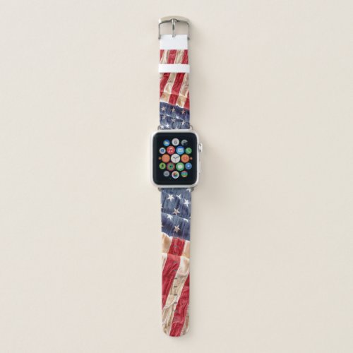 United States American Flag Apple Watch Band