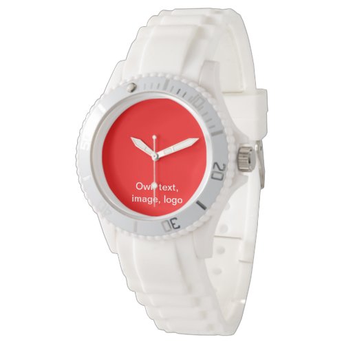 Watch Women White Silicon uni Red