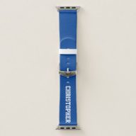 CHOOSE YOUR COLOR Personalized Name, Blue,  Apple Watch Band