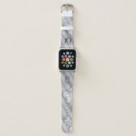 Elegant 10th Tin Wedding Anniversary Celebration Apple Watch Band
