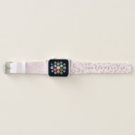 Elegant Rose Gold Glitter Leopard Animal Print Apple Watch Band