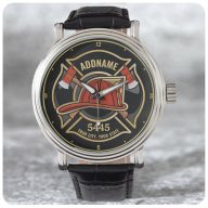 Personalized Firefighter Fireman Fire Department Watch