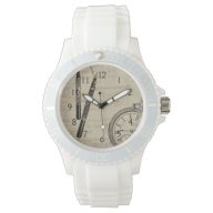 Fountain Pens and Watchface with Notes Wristwatch