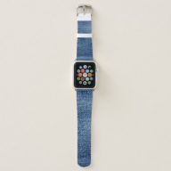 Jeans fabric denim structure blue apple watch band