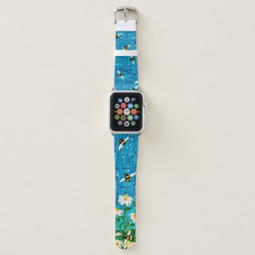 Love Bees Alcohol Ink Design Apple Watch Band