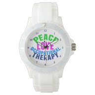 Peace Love OT Occupational Therapist Watch