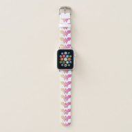 Wonder Woman Yellow-Pink Halftone Gradient Logo Apple Watch Band