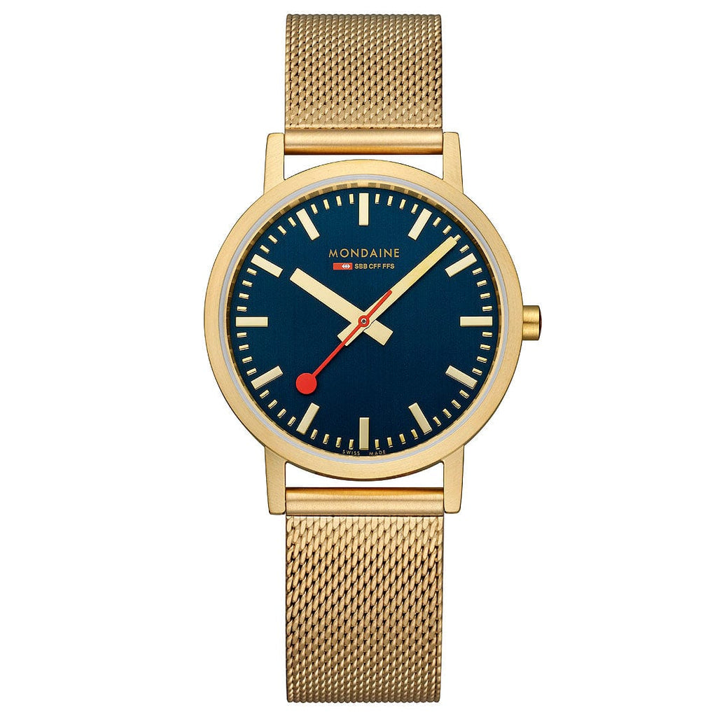 Classic&comma; 36 mm&comma; Deep Ocean Blue Golden Watch