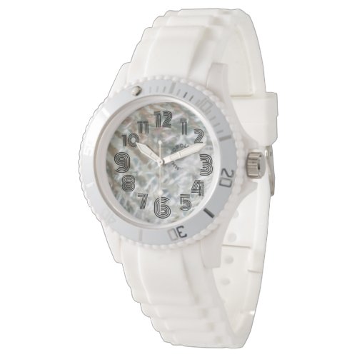 SPORTY WHITE SILICON WATCH /SHOWER PROOF