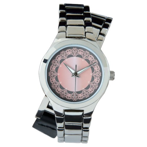 watch in luxury look with mandala ornament