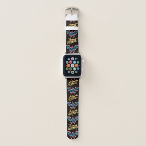WW84 | Wonder Woman Neon Light Logo Apple Watch Band