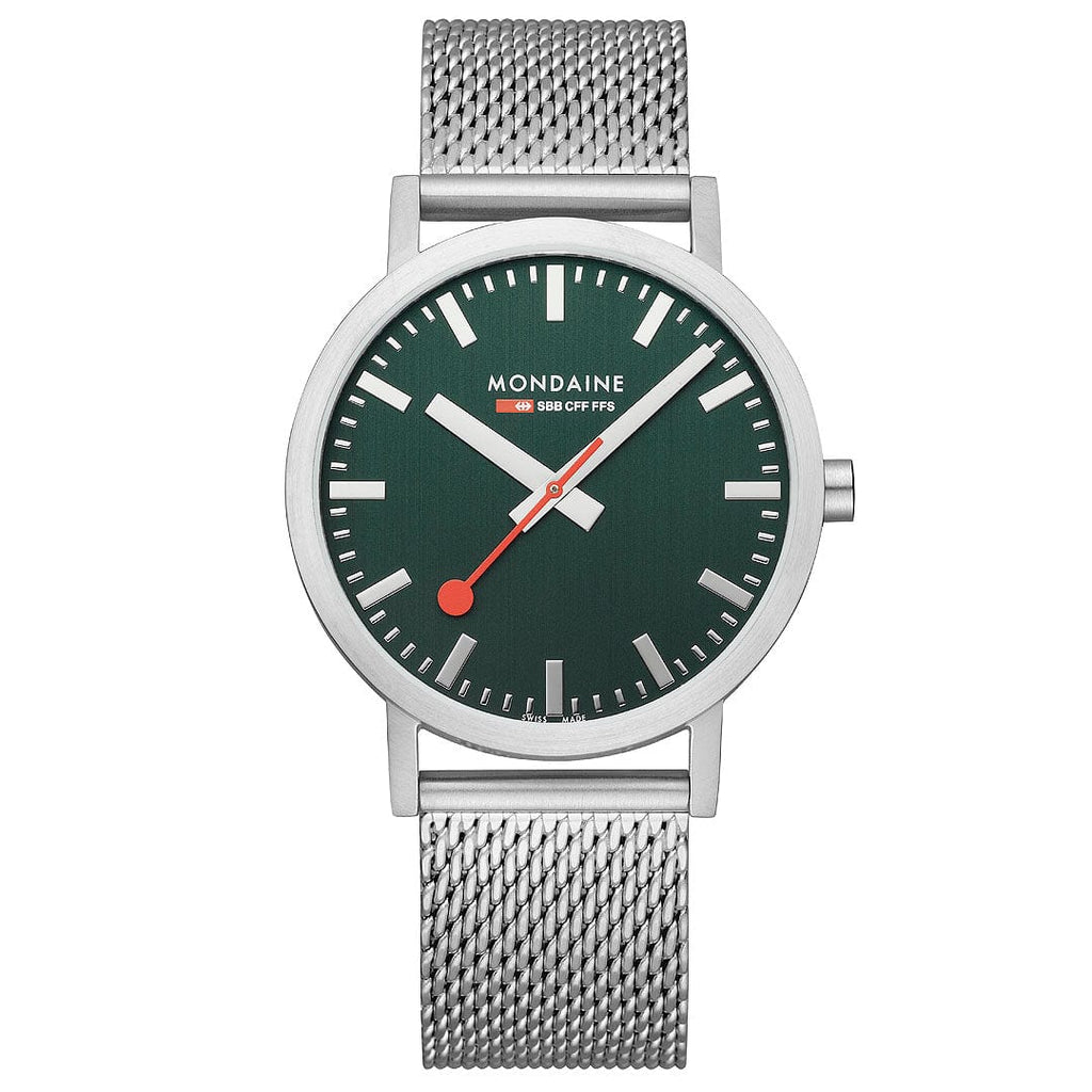 Classic&comma; 40 mm&comma; Stainless Steel Green Watch