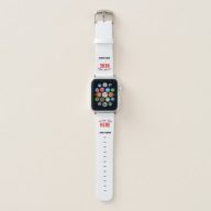 STYLISH MODERN CUSTOMIZABLE WHITE VERIFIED BRANDED APPLE WATCH BAND