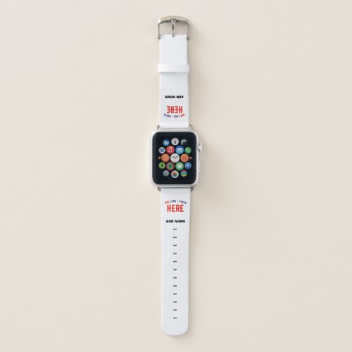 STYLISH MODERN CUSTOMIZABLE WHITE VERIFIED BRANDED APPLE WATCH BAND