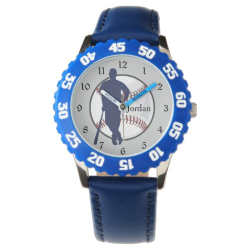 Baseball Player Blue Watch