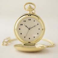 Custom Elegant Gold Pocket watch