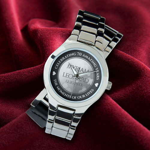 Elegant 70th Platinum Wedding Anniversary Watch