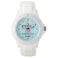 Keep Calm Love Gymnastics Cute Custom Gymnast Watch