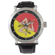 Sicilian Flag, Sicily trendy fashion /design watch
