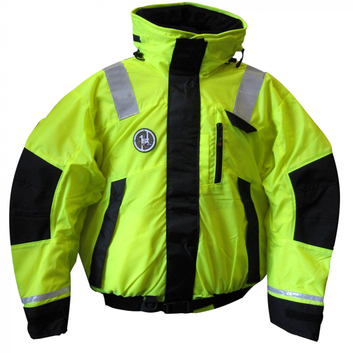 First Watch Hi-Vis Flotation Bomber Jacket – Hi-Vis Yellow/Black – XX-Large