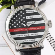 Custom Firefighter Fire Service Fireman Retirement Watch