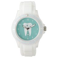 Monogrammed tooth watch for dentist or assistant
