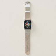 Textile brown background fabric apple watch band
