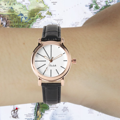 Womens Elegant Vintage Stylish Rose Gold Monogram Watch