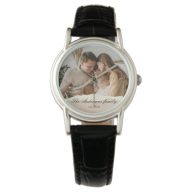 Modern Family Photo &amp; Personalized Name Gift Watch