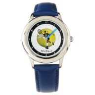 Tennis Player's Silhouette Illustration Sport Name Watch