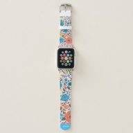 Beautifully Drawn Fun Spring  Flowers Apple Watch Band