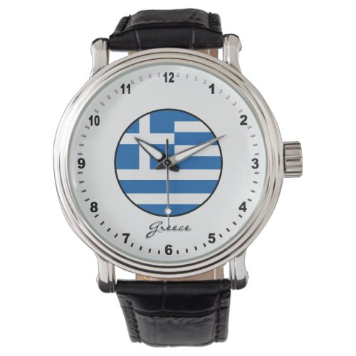 Elegant Greece Watch &amp; Greek Flag / Athens