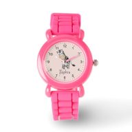 Girls Cute Pink Safari Zebra Kids Watch