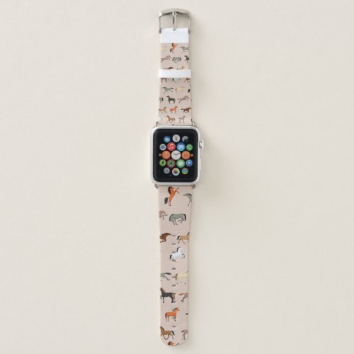Horse Print Pattern, Boys Girls &amp; Kids, Horse Gift Apple Watch Band